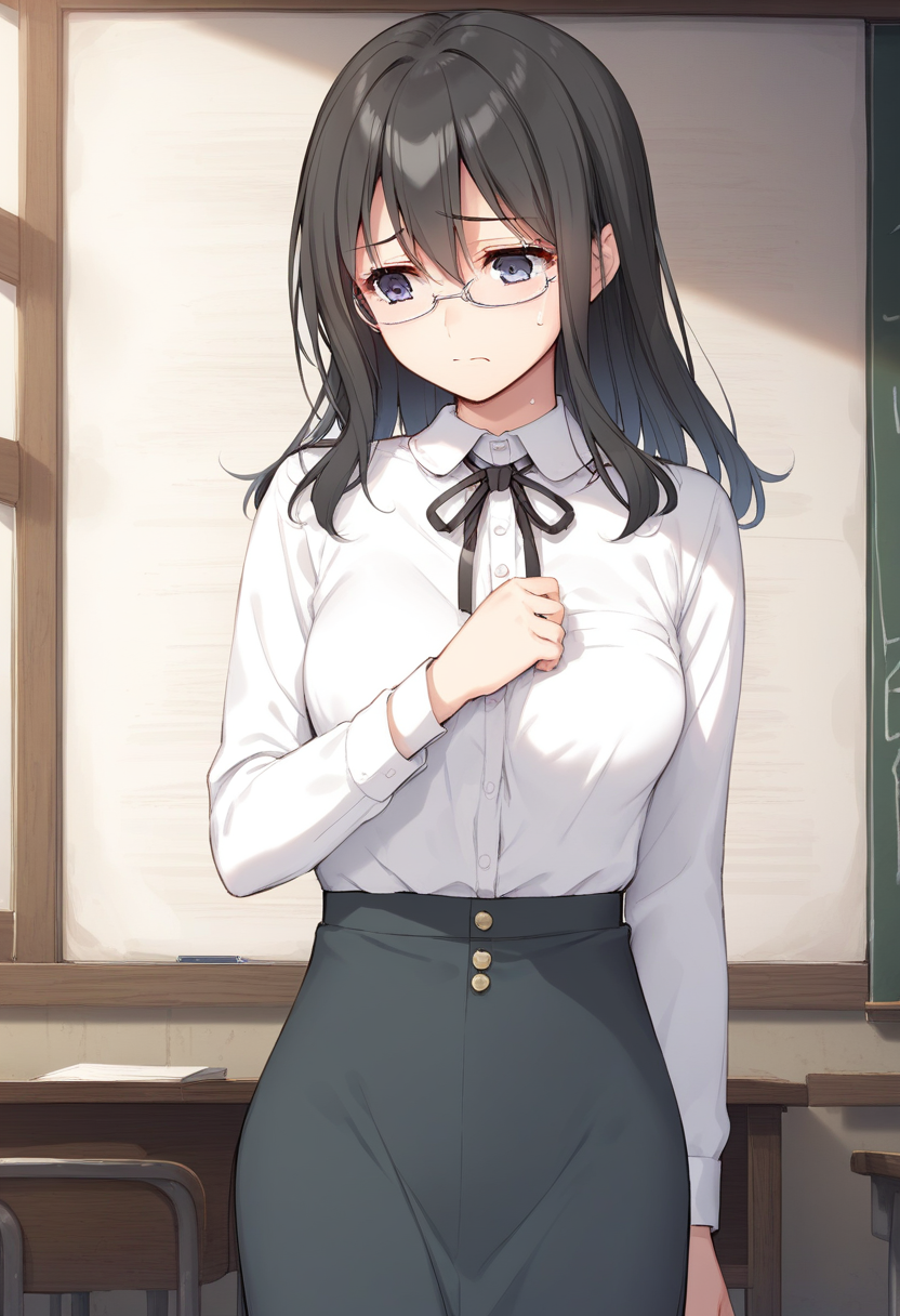 13331-4181730056-standing,_worried,_BREAK 1girl,__lora_Sennyuu_Sousakan_Kirika-000007_0.8_,kirika,teacher,glasses,black hair,hair between eyes,me.png